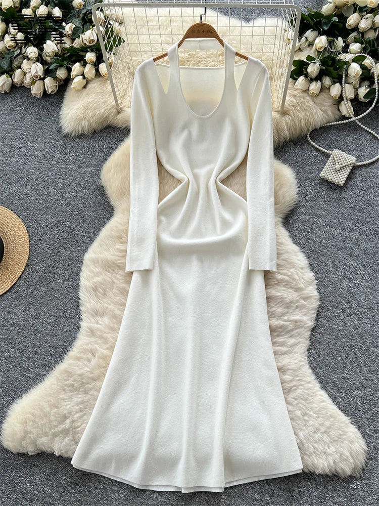 Senior Halter Knit Dress