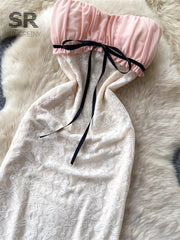 Lace Strapless Holiday Dress
