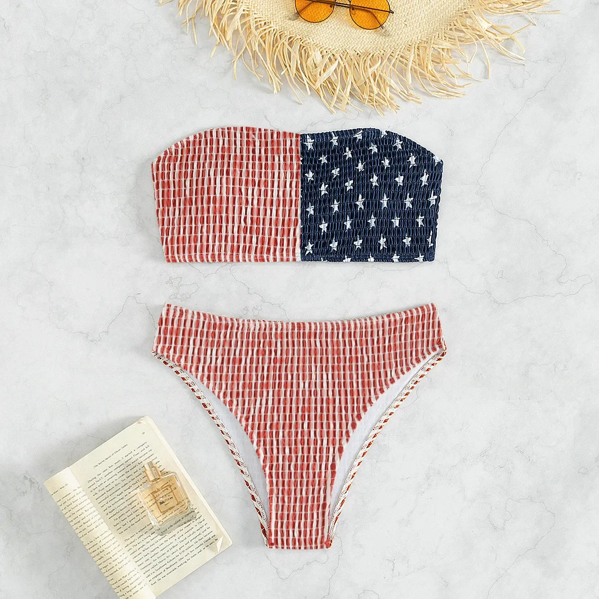 Sexy Strapless Women 2 Piece Swimsuit