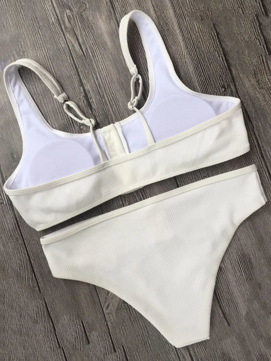 Sexy Sport Button Bikini