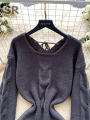 Twist Drill Knitted Dress