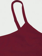 Slim Fit Backless Sleeveless Cami Top