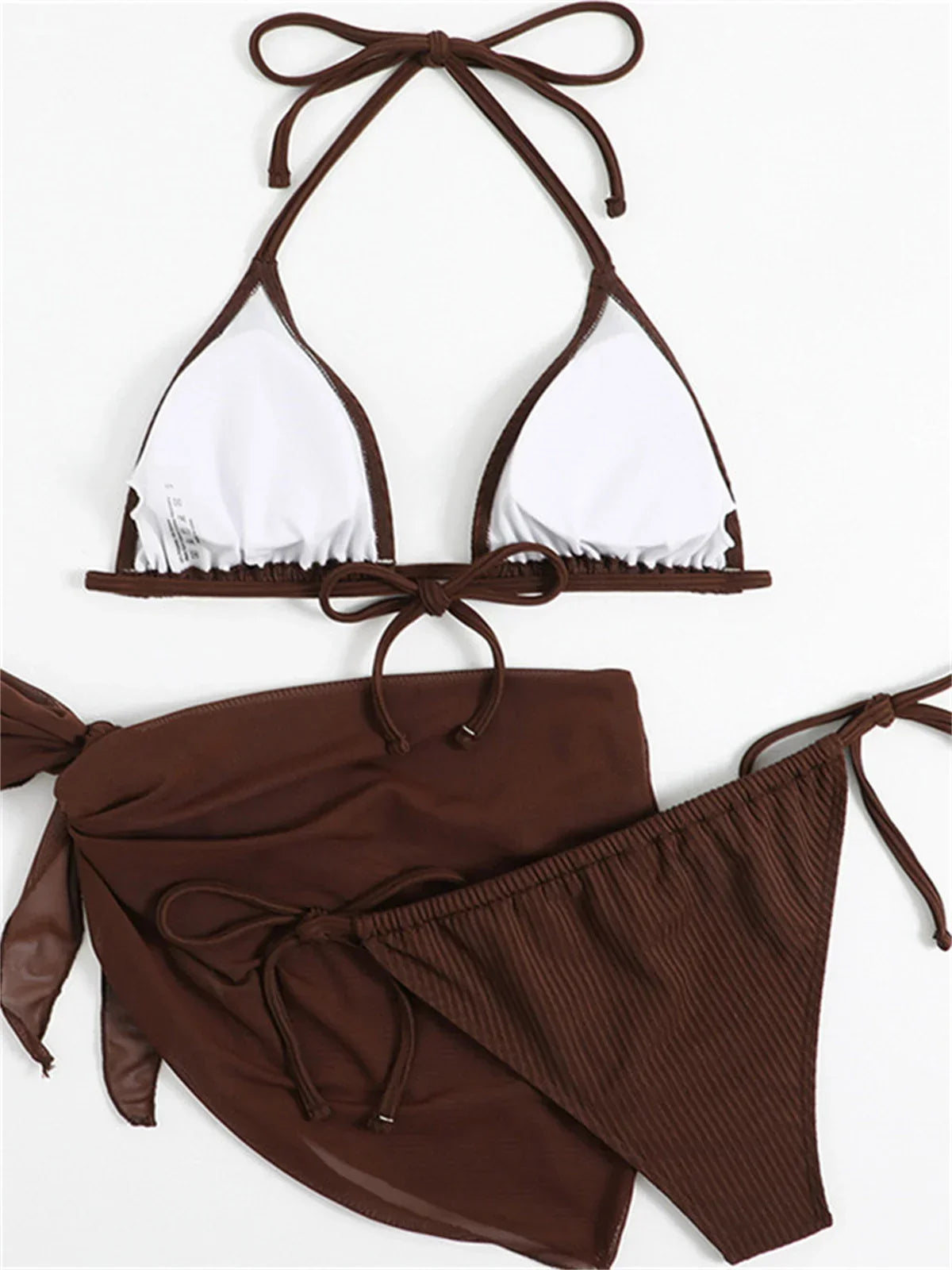 Sexy Solid Brown Bikini
