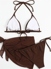 Sexy Solid Brown Bikini