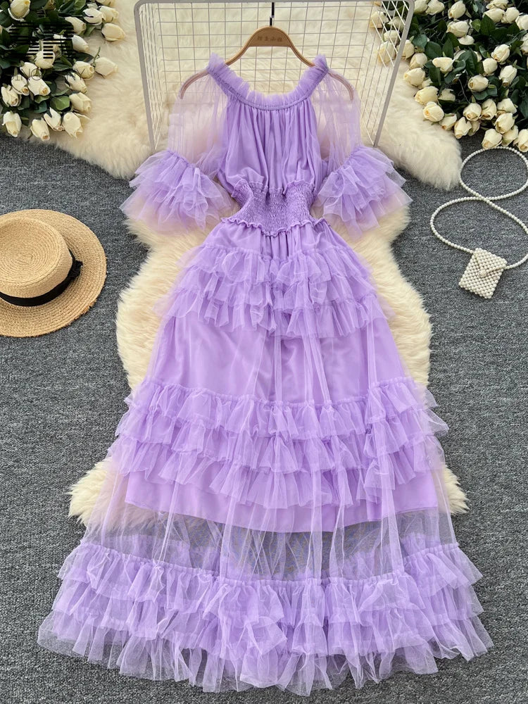 Elegant Mesh Cake Dress