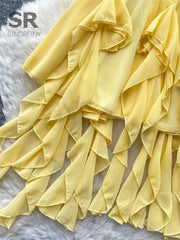 Ruffle 3D Floral SunDress