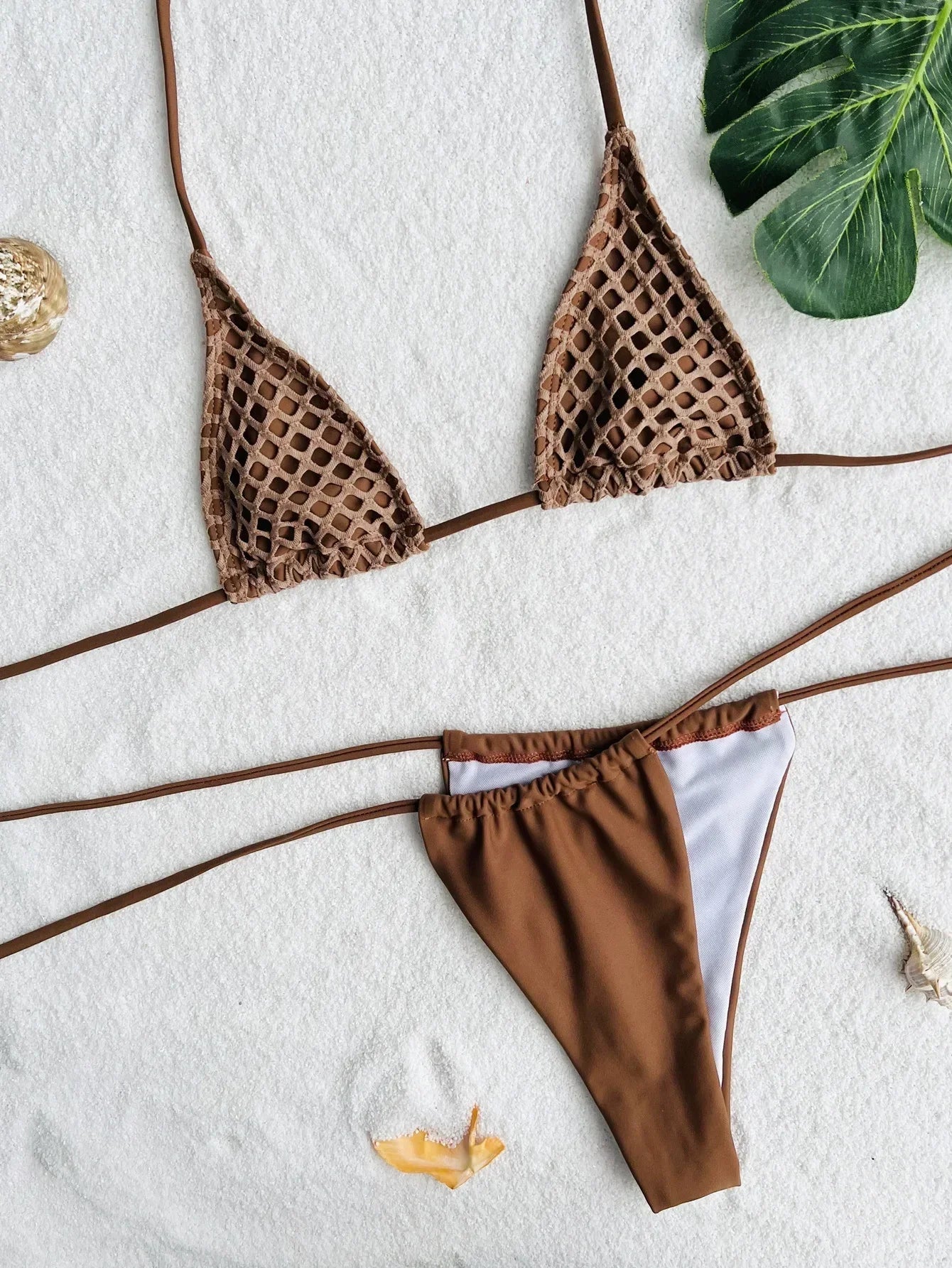 Sexy Brown 3 Piece Bikini