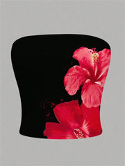 Women's Floral Printed Tube Top