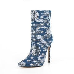 Luna Denim High Heels