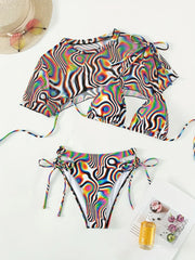 Sexy Black Zebra Print Bikini Set
