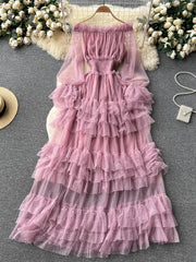 Mesh Party Long Dress