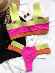 Splicing Push Up Bra Cup Bikini