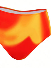 Sexy Orange Tie Dye Bikini Set