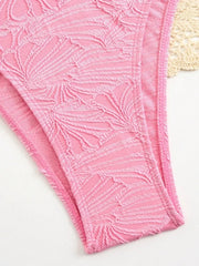 Sexy Pink 3D Flower Bikini Set