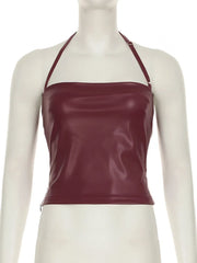 Retro Red Halter Tank Top