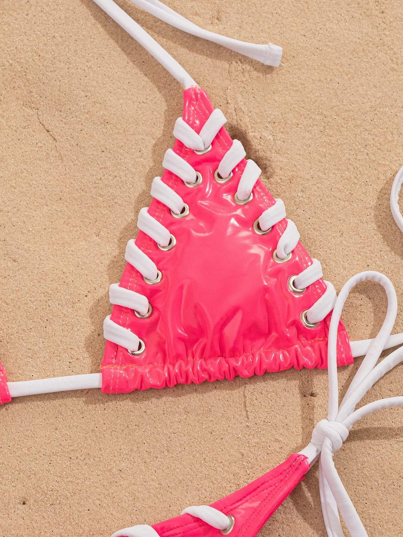 Sexy Pink Patchwork Micro Bikini Set