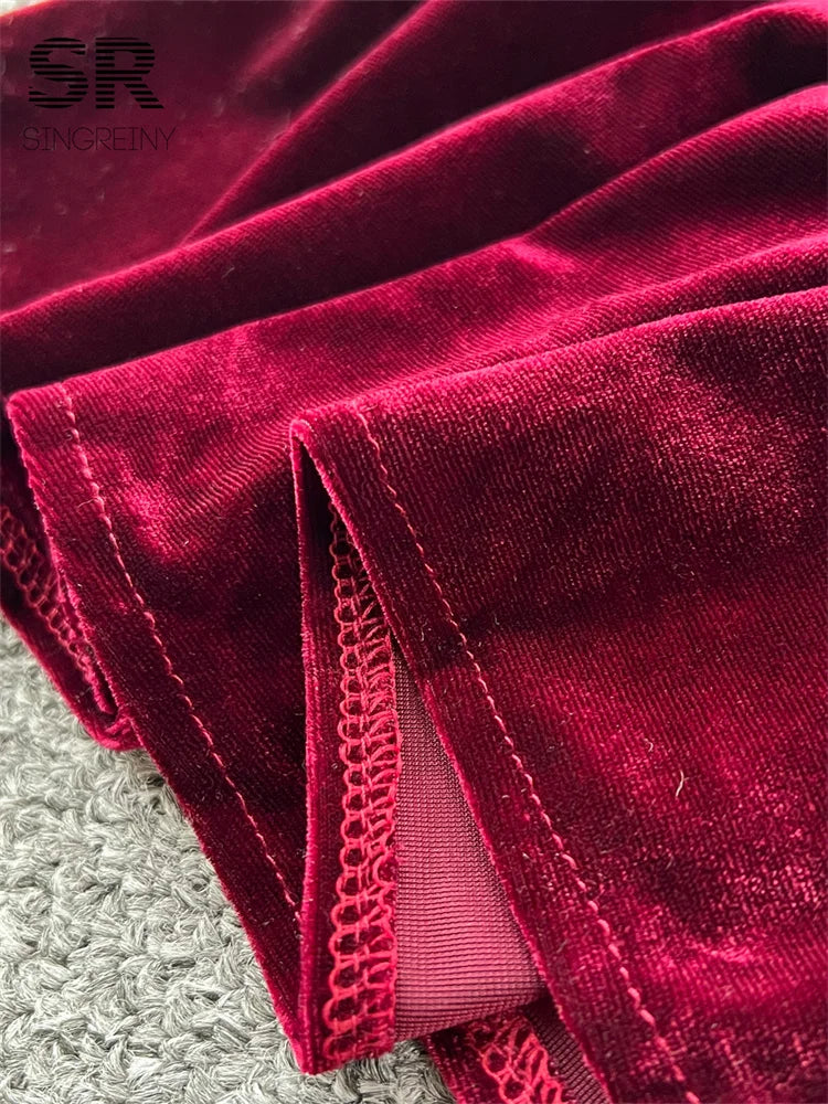 Sexy Senior Velvet Dress