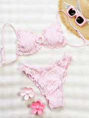 Summer Ruffles High Waist Bikini Set