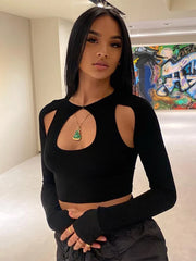 Long Sleeve Cropped Corset Top