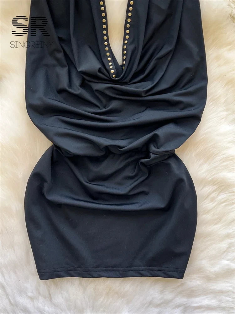 Sexy Rivet Mini Dress