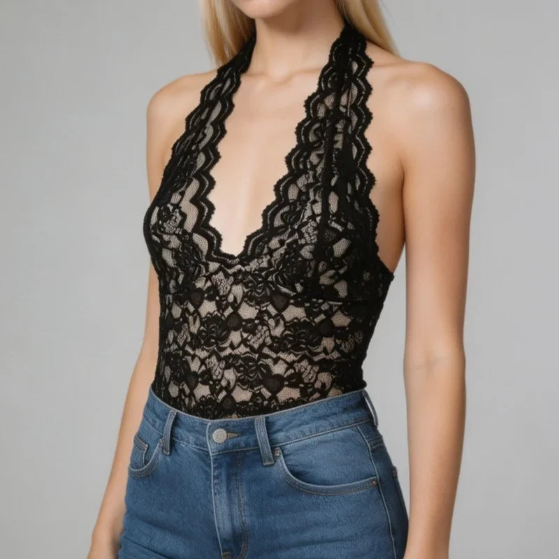 Lace Halter Tops
