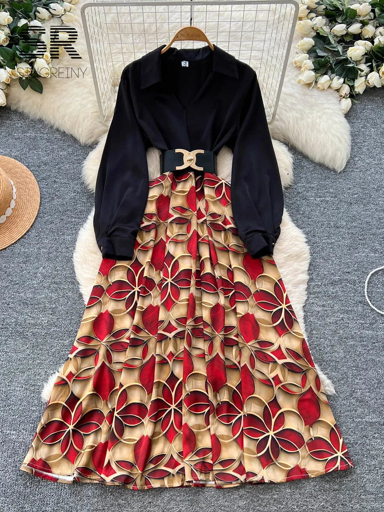 High Quality Print Shirt Dress