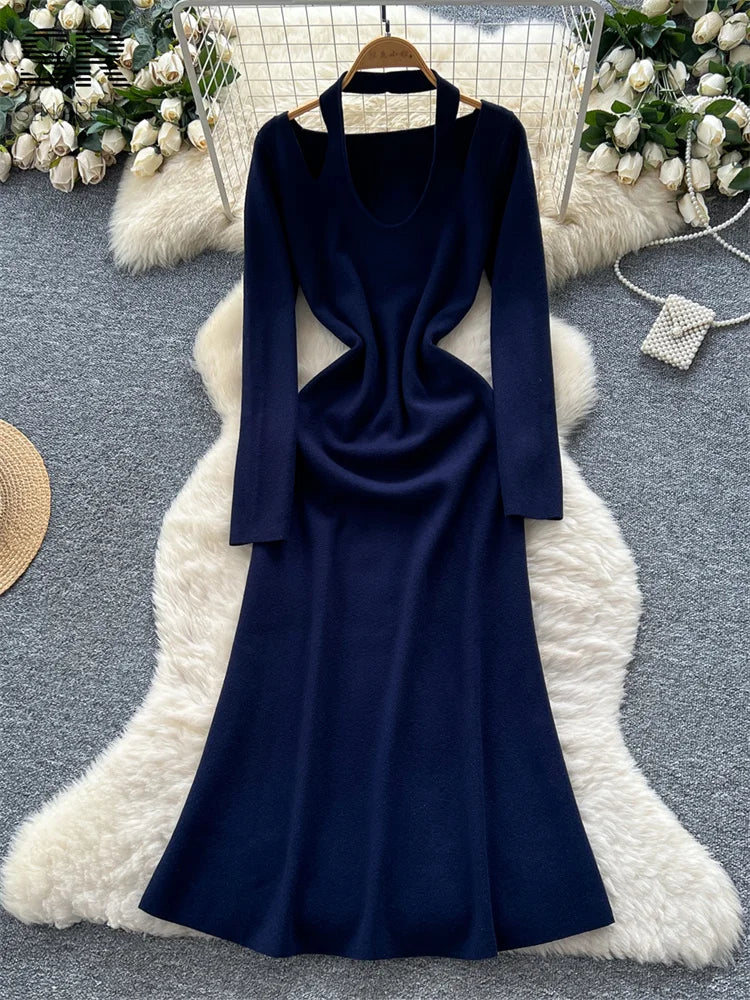 Senior Halter Knit Dress