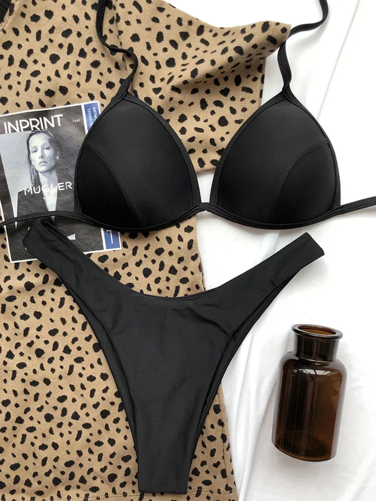 Halter Bra Cup Bikini