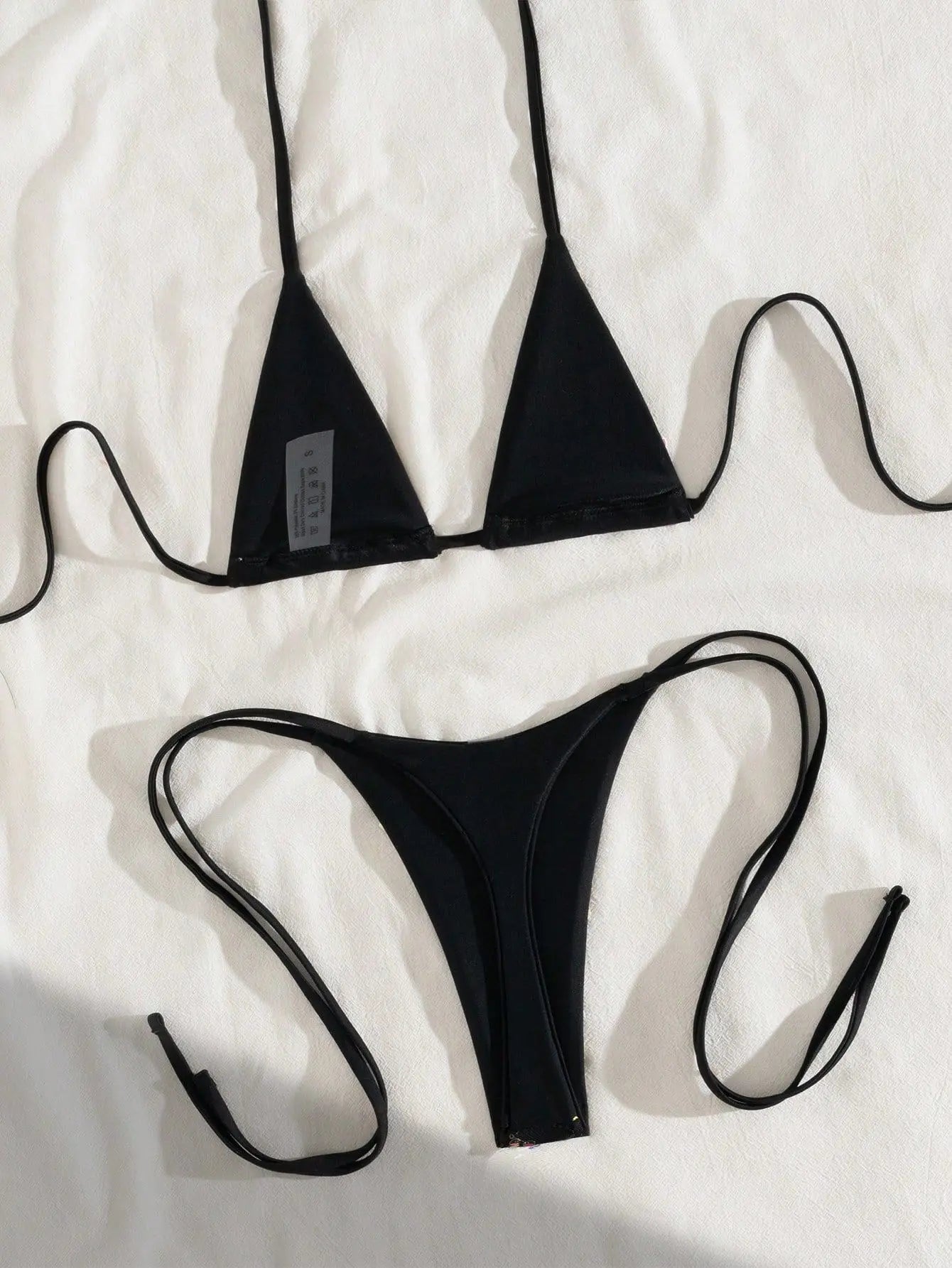 Sexy Black Sequin Bikini Set
