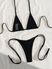 Sexy Black Sequin Bikini Set