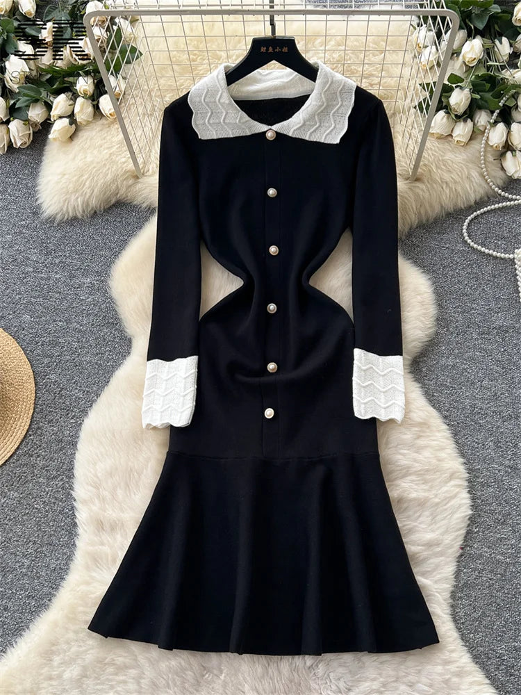 Ruffle Knit Dress