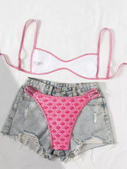 XS - XL Flowers Printed High Leg Cut Bikini