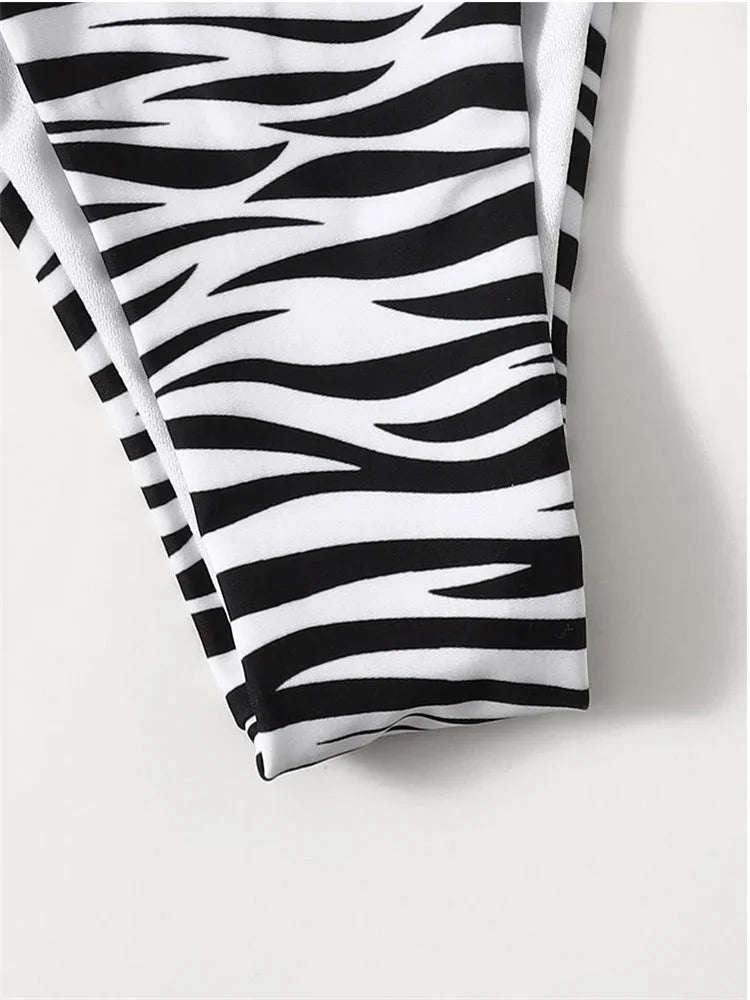 Sexy Zebra Striped Bikini