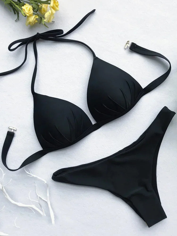 Halter Bra Cup Bikini