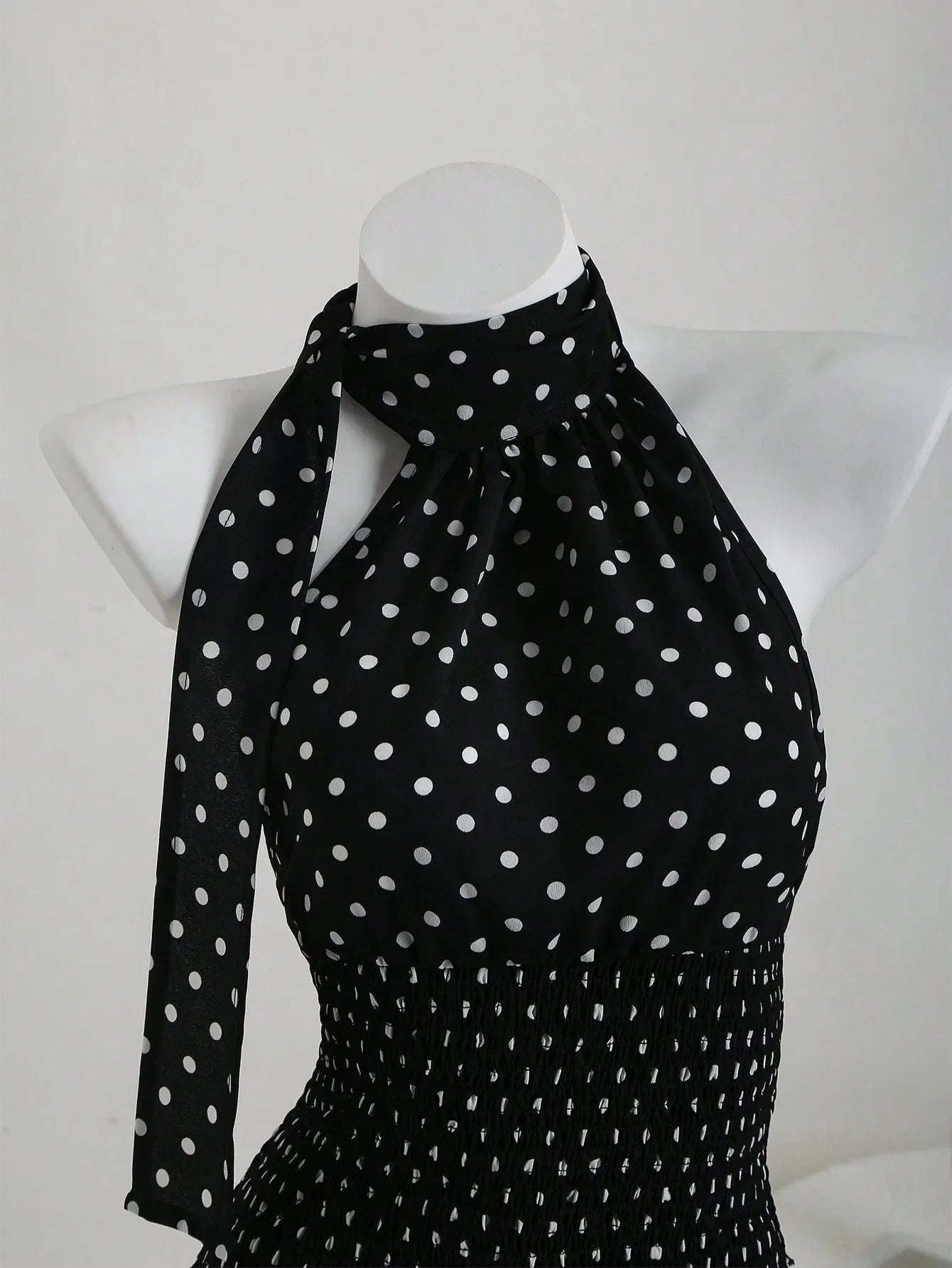 Polka Dot Halter Tie Top