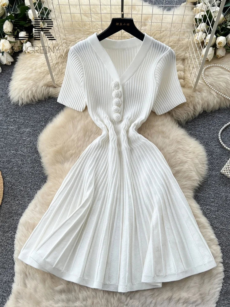 Minimalist Solid Knitted SunDress