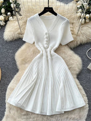Minimalist Solid Knitted SunDress