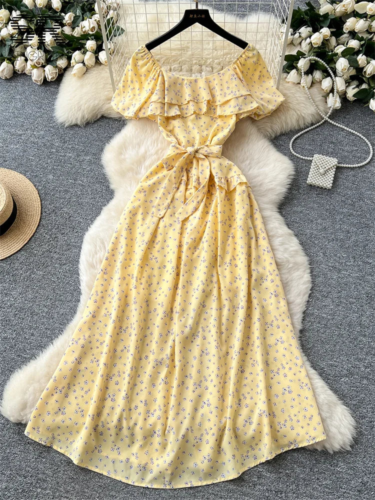 Vacation Polka Dot Long Dress