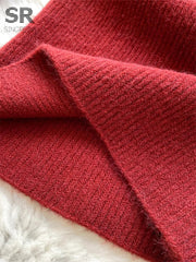 Winter Sexy Beading Knitted Dress