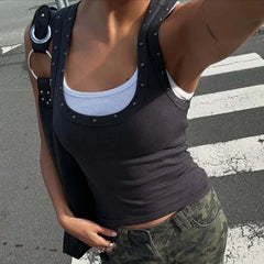 Y2K Ribbed Tank Tops