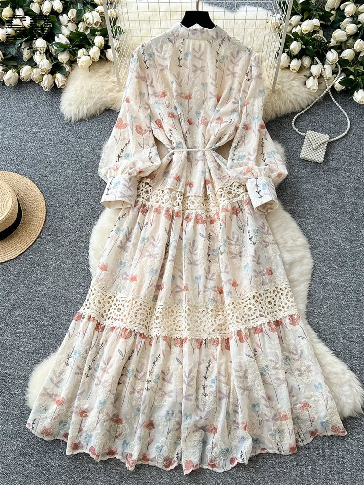 Senior Floral Long Dress