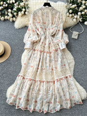 Senior Floral Long Dress