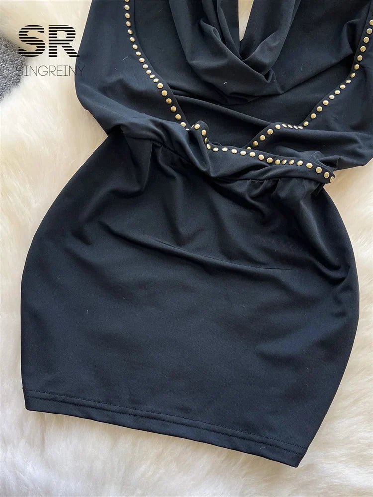 Sexy Rivet Mini Dress
