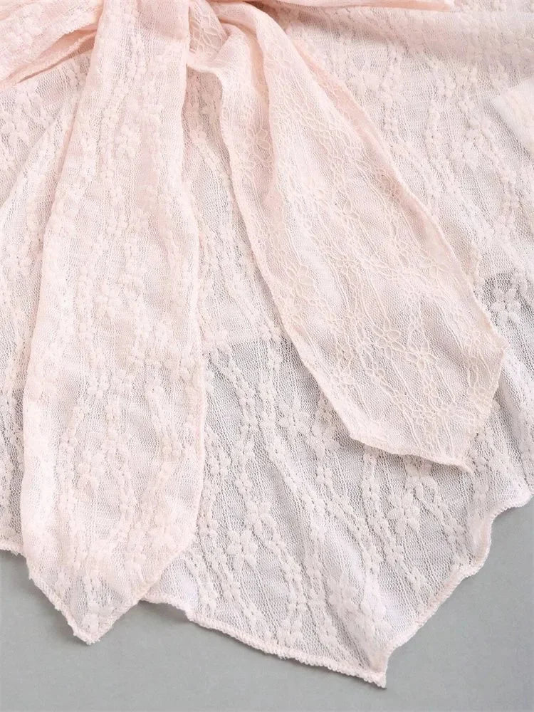 Bow knot Lace Halter Top