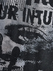 Grunge Punk Tie Dye Eye Letter Graphic Tank Top