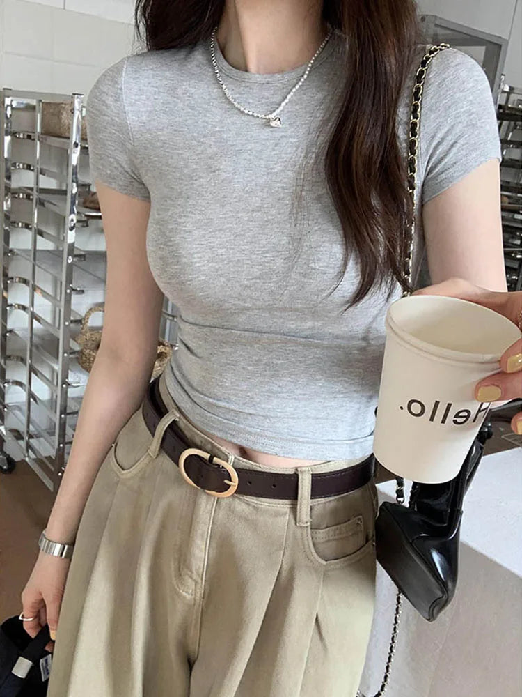 Basic Solid Crop Top