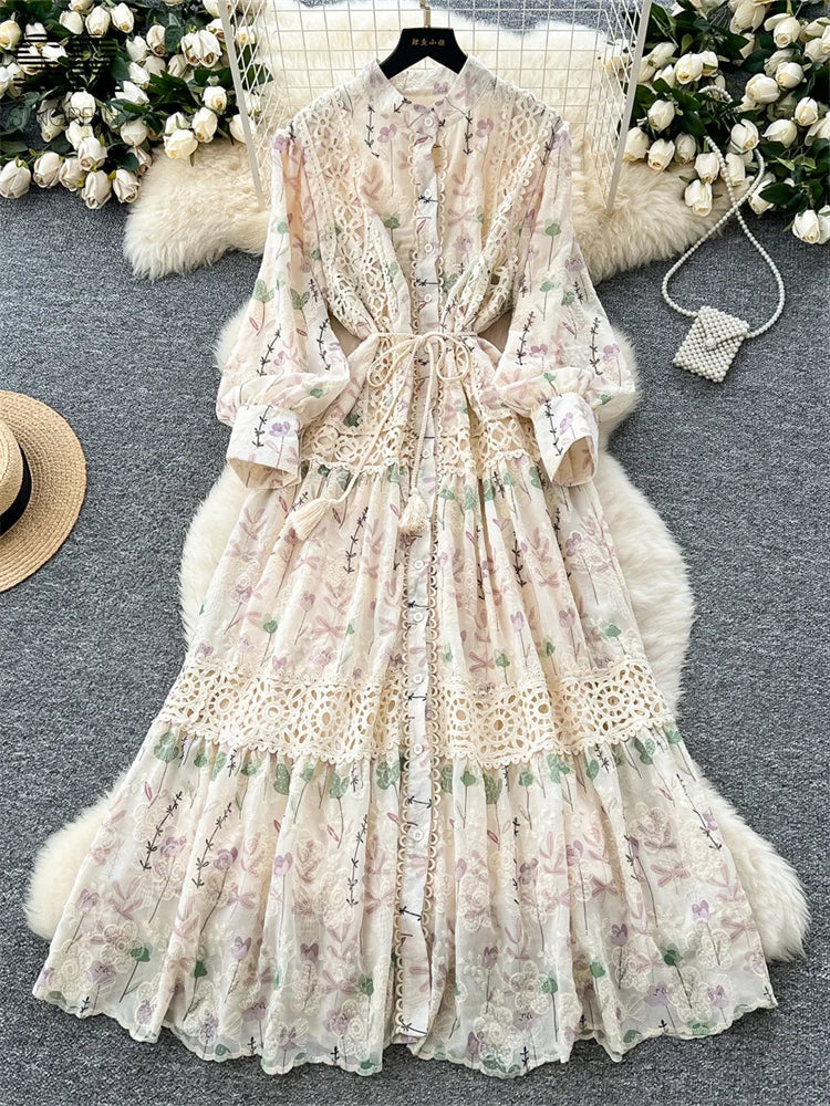 Senior Floral Long Dress