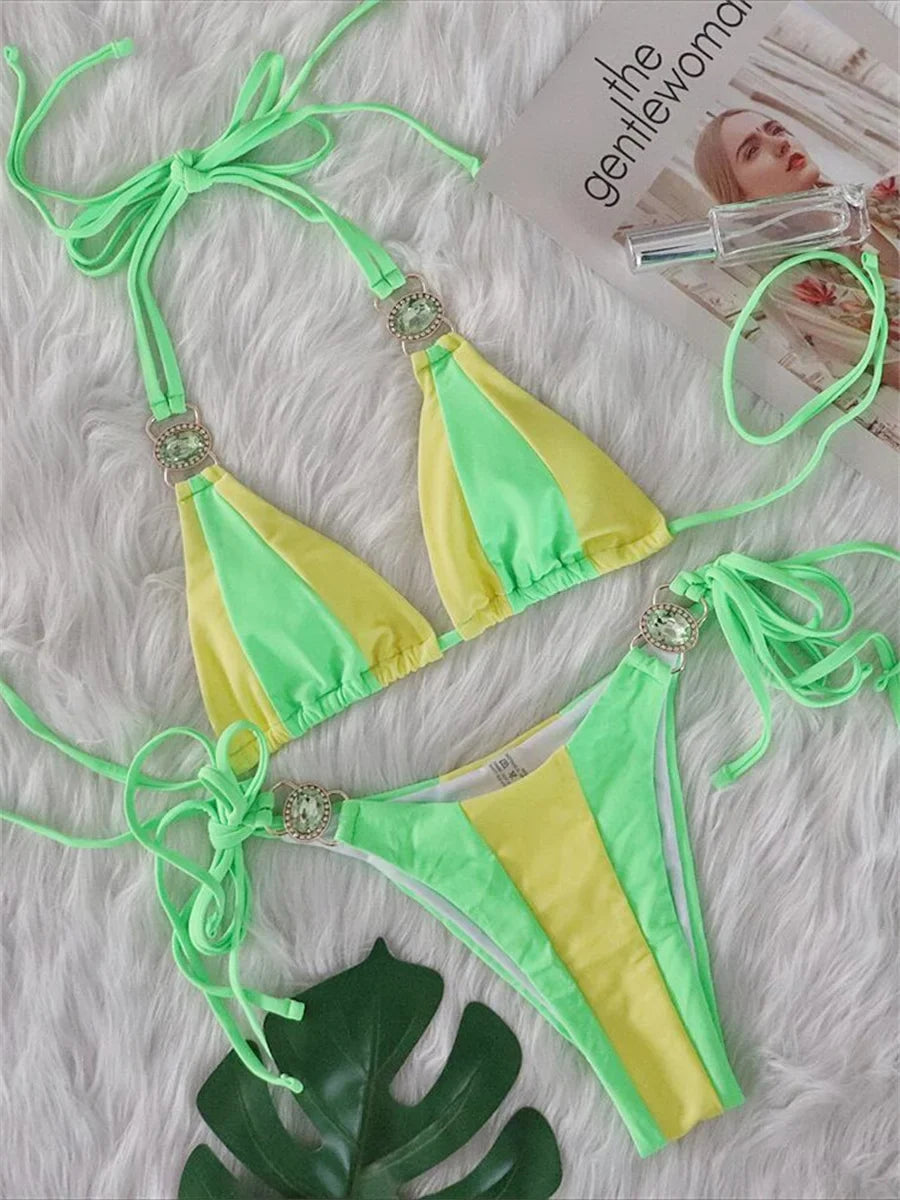 Sexy Rhinestones Bikini