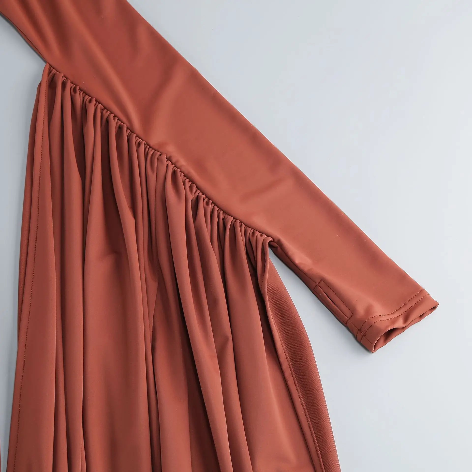 Sexy Bodycon Sloping Shoulder Long Sleeve Maxi Dress