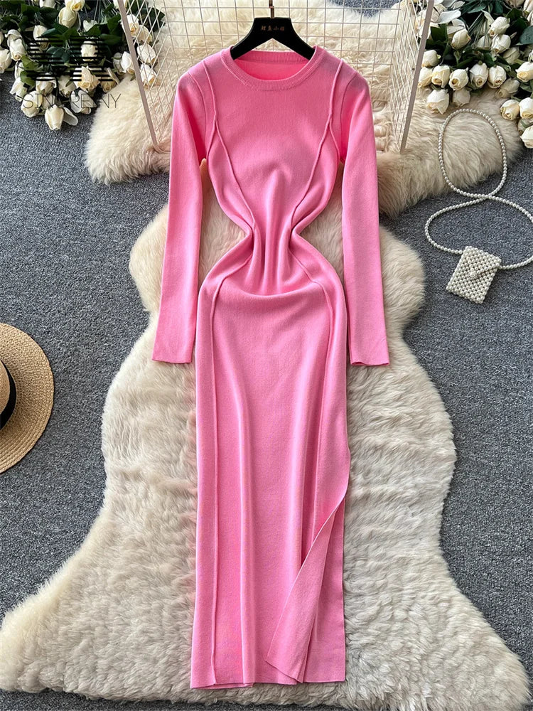 Autumn Simple Knitted Dress